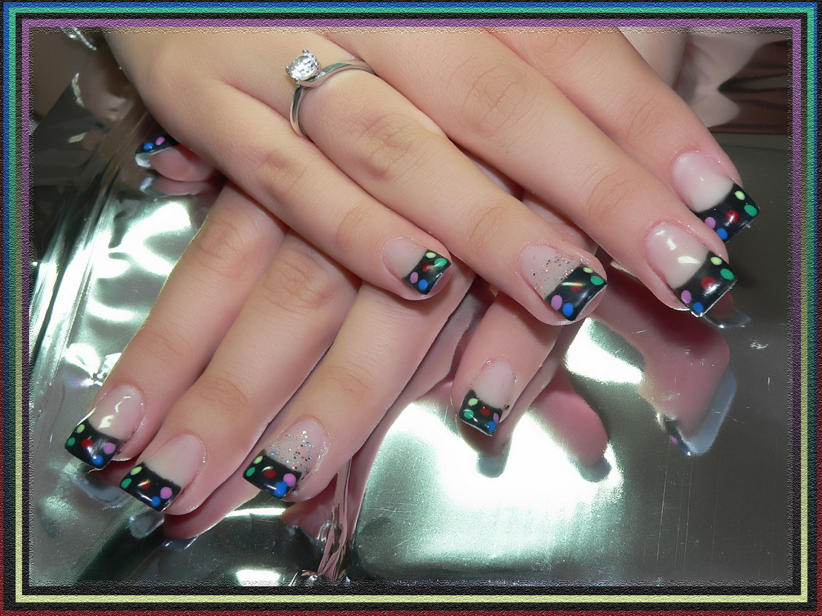 Fekete francia zselés köröm