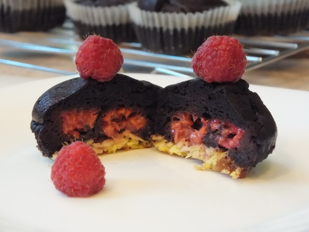 Málnás-csokis paleo muffin