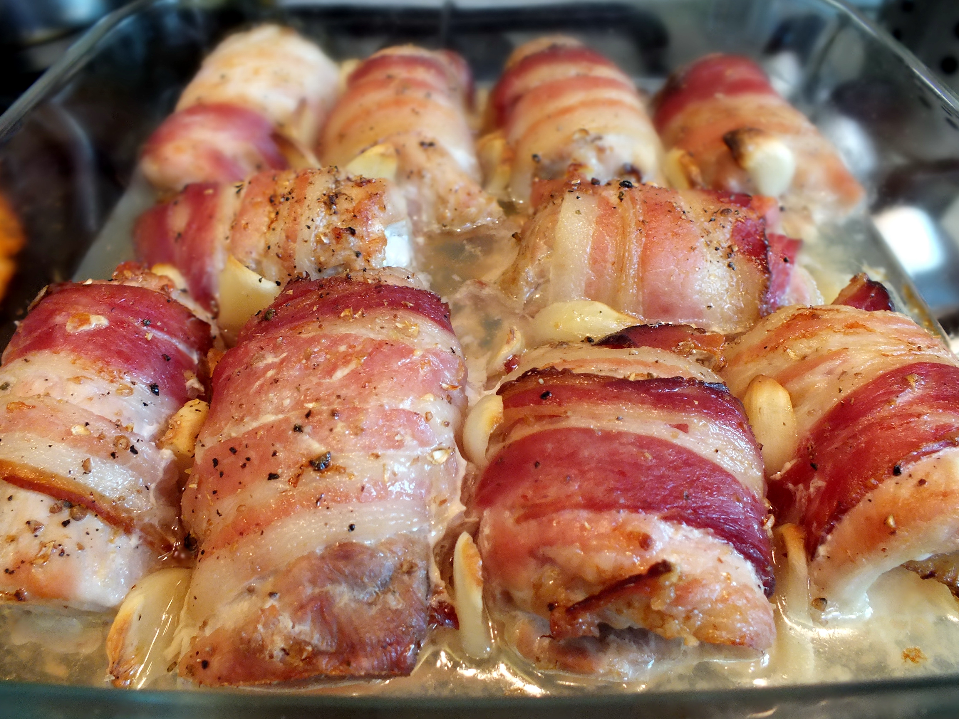 Szalonnás tarja tekercsek