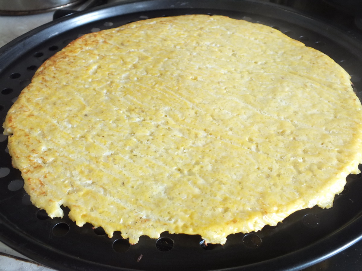 Karfiolos paleopizza-alap